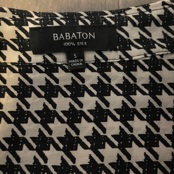 Aritzia Houndstooth Blouse Size Small - Picture 3 of 5